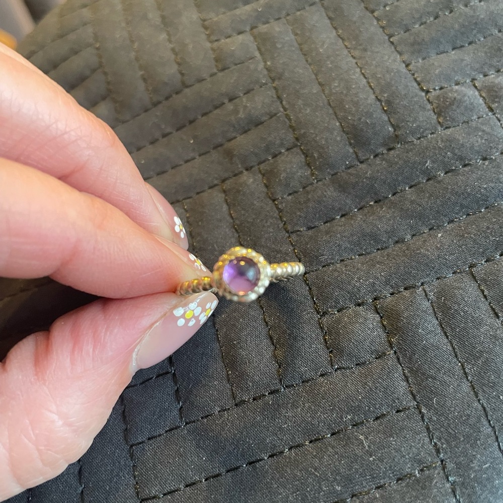 Pandora February Birthstone Ring. Pandora size 52 which is equivalent to a 6